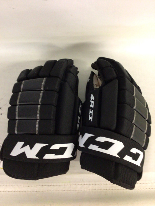 Vist Large View of Product Image Which is Used CCM 4R II Senior Gloves Black 14"