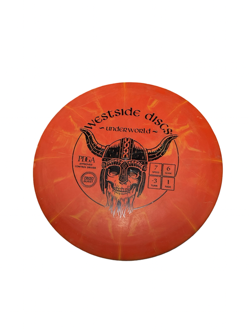 Vist Large View of Product Image Which is Used Westside UNDERWORLD Disc Golf Driver Orange