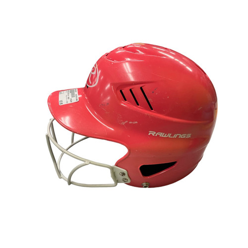 Vist Large View of Product Image Which is Used Rawlings RCFH W/ MASK Batting Helmet w/Mask Pink One Size