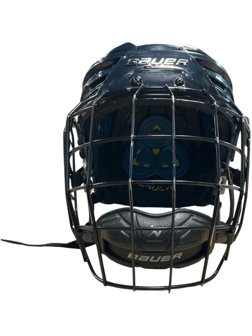 Vist Large View of Product Image Which is Used Bauer REAKT 150 Helmet Cage Combo Navy Blue MD