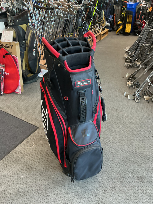 Vist Large View of Product Image Which is Used Titleist 14 WAY DIVIDED CART BAG Mens Cart Bag Black
