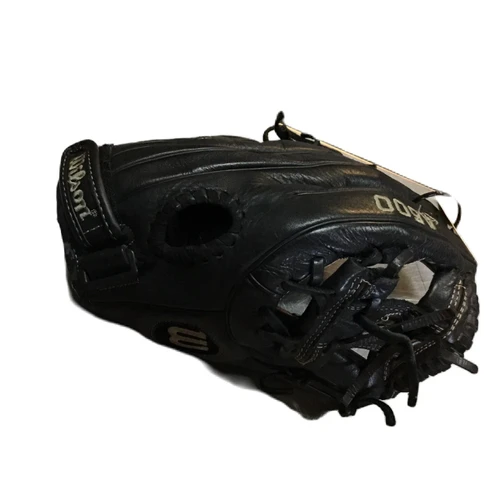 Vist Large View of Product Image Which is Used Wilson A500 baseball/softball Glove RH Throw Black 11 1/2"