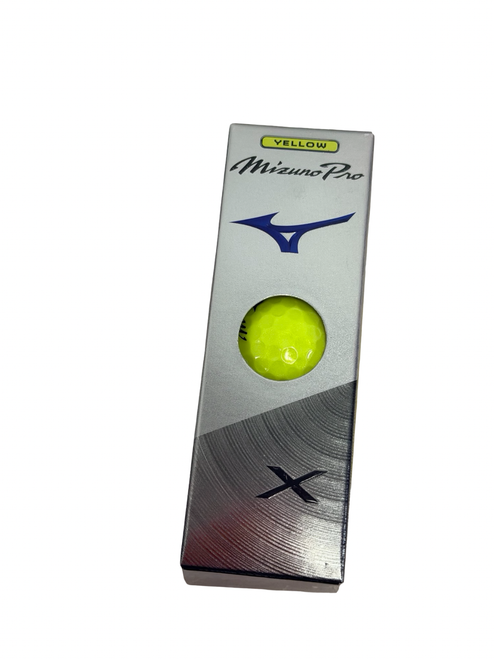 Vist Large View of Product Image Which is New Mizuno PRO X Yellow 3 Ball - Golf Ball Sleeve