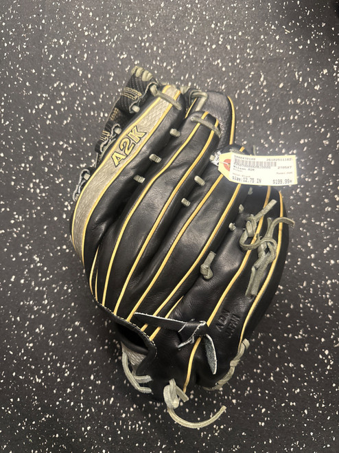 Vist Large View of Product Image Which is Used Wilson A2K BB/SB Glove LH Throw Black 12 3/4"