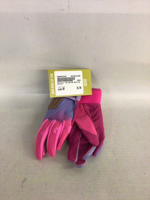 Vist Large View of Product Image Which is Used Marucci BB/SB Batting Gloves Pink SM