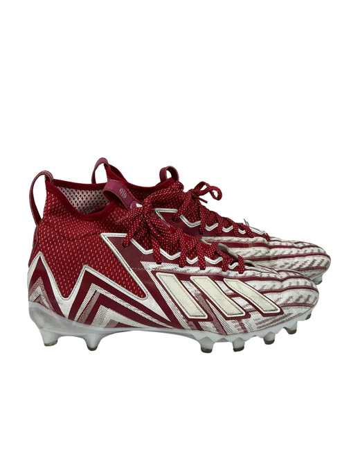 Vist Large View of Product Image Which is Used Adidas Adult FB Cleats Cardinal And White Senior 12