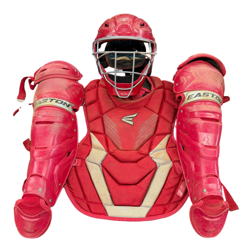 Vist Large View of Product Image Which is Used Easton GAMETIME Catcher's Set Red Large