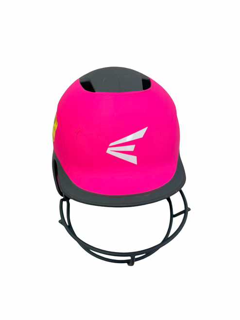 Vist Large View of Product Image Which is Used Easton PROWESS 6 - 6 7/8 Softball Batting Helmet w/Mask Grey And Pink S/M