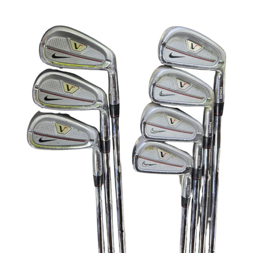 Vist Large View of Product Image Which is Used Nike VICTORY RED FORGED SPLIT CAVITY SET Mens Iron Set RH 4I-PW