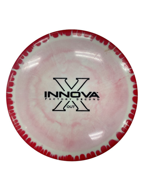 Vist Large View of Product Image Which is Used Innova X OUT Disc Golf Driver Red 177g