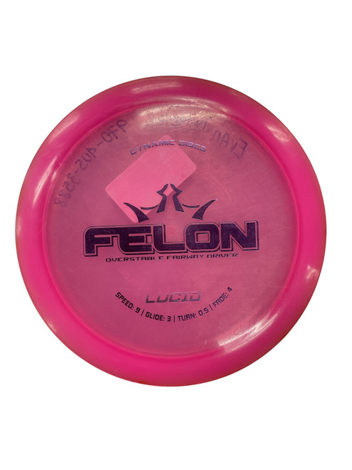 Vist Large View of Product Image Which is Used Dynamic Discs FELON Disc Golf Driver Pink 175g