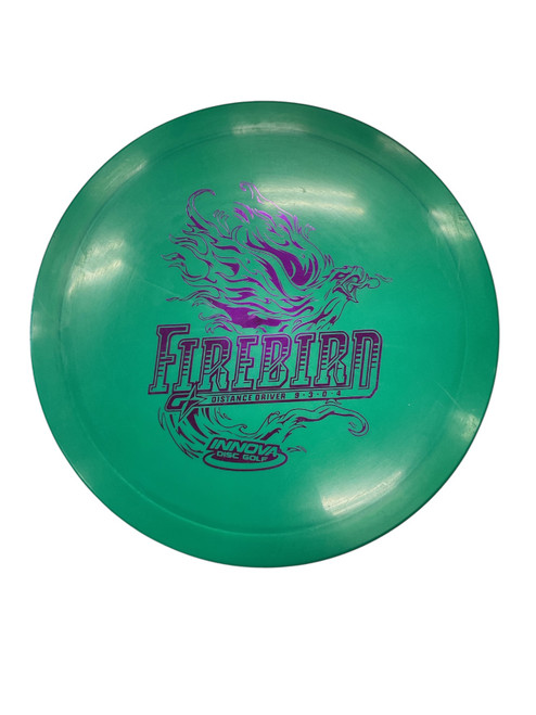 Vist Large View of Product Image Which is Used Innova FIREBIRD Disc Golf Driver Green 172g