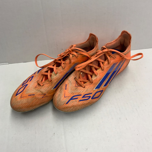 Vist Large View of Product Image Which is Used Adidas Soccer Cleats Orange Senior 9