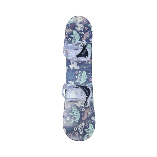 Vist Large View of Product Image Which is Used Roxy POPPY SNOW BOARDS W BINDINGS Girls Board/Binding Navy Blue 100 cm
