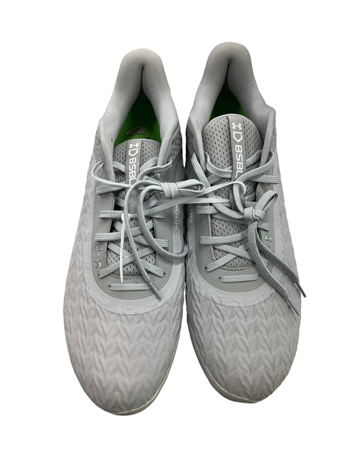 Vist Large View of Product Image Which is Used Under Armour BSBL BB/SB Cleats Grey Senior 15