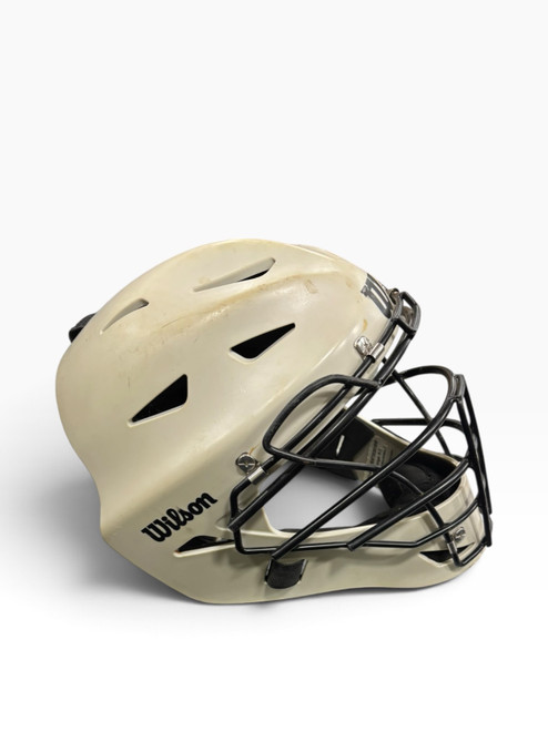 Vist Large View of Product Image Which is Used Wilson WB572021SM HELMET Catchers Helmet w/Mask Grey SM