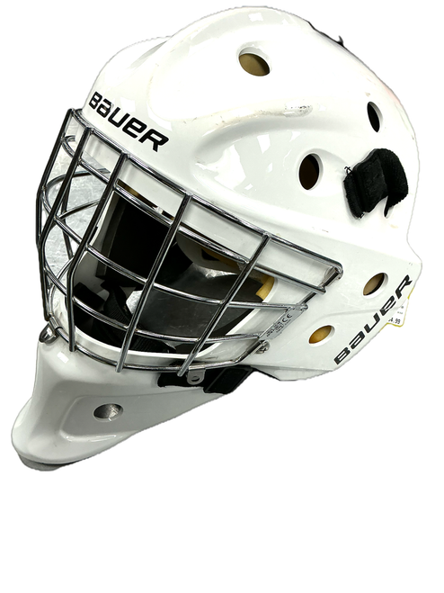 Vist Large View of Product Image Which is Used Bauer 930 Senior Goalie Helmet/Mask White One Size
