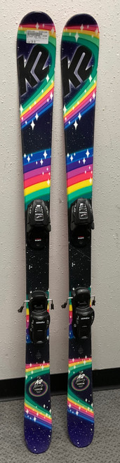 Vist Large View of Product Image Which is Used K2 MISSY TWIN TIPS Girls DH Ski/Binding Black And Purple 139 cm