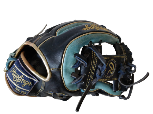 Vist Large View of Product Image Which is Used Rawlings HEART OF THE HIDE BB/SB Glove RH Throw Black 11 1/2"