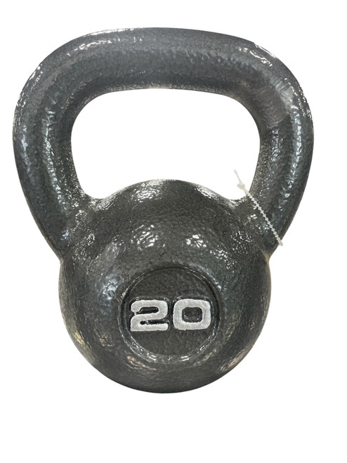 Vist Large View of Product Image Which is Used CAP Kettle Dumbbell Kettlebell 20 lb Black (Each), front view close-up
