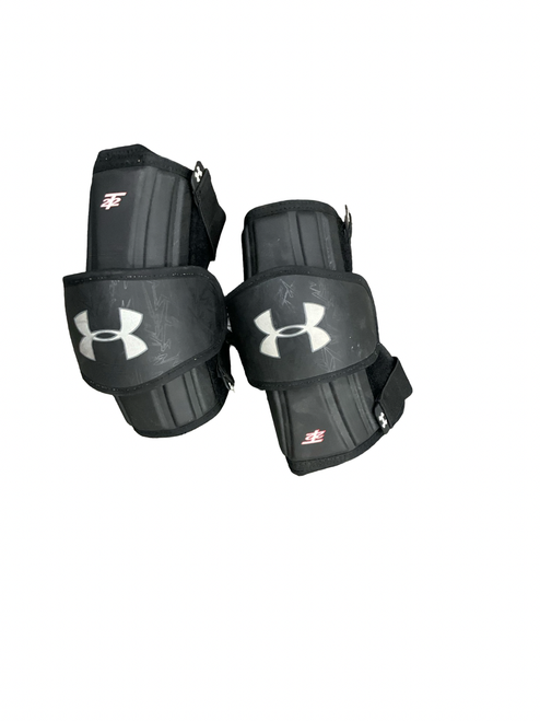 Vist Large View of Product Image Which is Used Under Armour UNDER ARMOUR ELBOW PADS Lacrosse Arm Pads/Guards Black MD