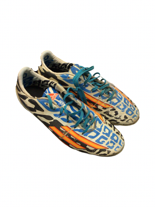Vist Large View of Product Image Which is Used Adidas Soccer Cleats White Senior 10