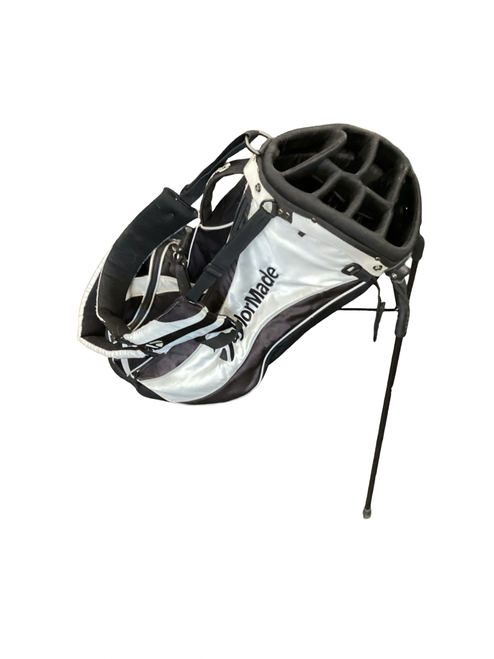Vist Large View of Product Image Which is Used Taylormade Mens Stand Bag Black And White