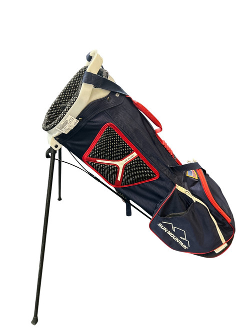 Vist Large View of Product Image Which is Used Sun Mountain 2.5+ USA STAND BAG Mens Stand Bag White/Red/Navy
