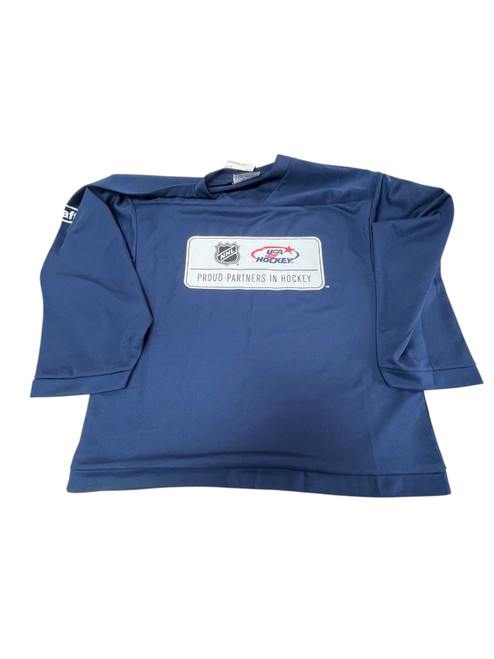 Vist Large View of Product Image Which is Used K1 USA YTH Hockey Practice Jersey Navy Blue LG