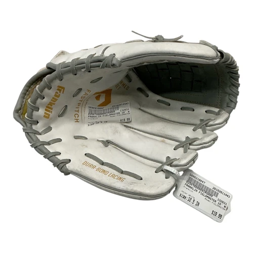 Vist Large View of Product Image Which is Used Franklin FIELDMASTER BB/SB Glove RH Throw White 10 1/2"