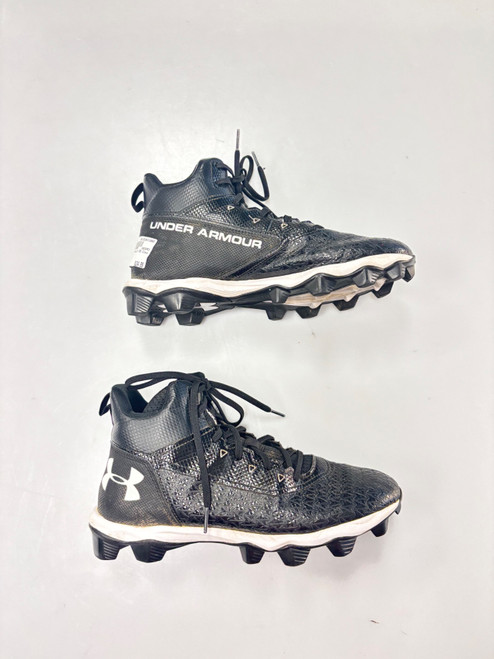 Vist Large View of Product Image Which is Used Under Armour Adult FB Cleats Black Senior 8.5