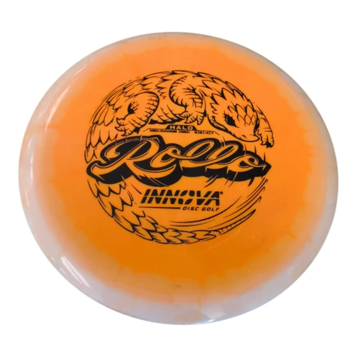 Vist Large View of Product Image Which is Used Innova HALO ROLLO Disc Golf Mid Range Orange 180g