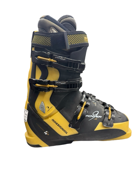 Vist Large View of Product Image Which is Used Rossignol POWER 9 Mens DH Ski Boot Yellow 265 MP - M08.5 - W09.5