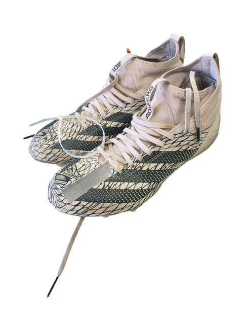 Vist Large View of Product Image Which is Used Adidas ADIZERO IMPACT ADULT CLEATS Adult FB Cleats White Senior 9.5