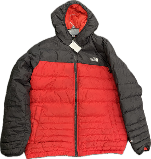 Vist Large View of Product Image Which is Used North Face Outerwear Heavy Jacket Y Black And Red SM