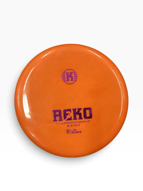 Vist Large View of Product Image Which is Used Kastaplast RECKO Disc Golf Putter Orange