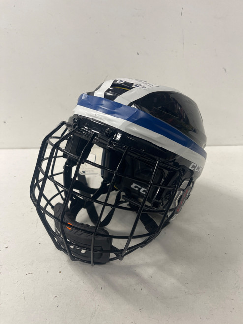 Vist Large View of Product Image Which is Used CCM TACKS 310 Helmet Cage Combo Black SM