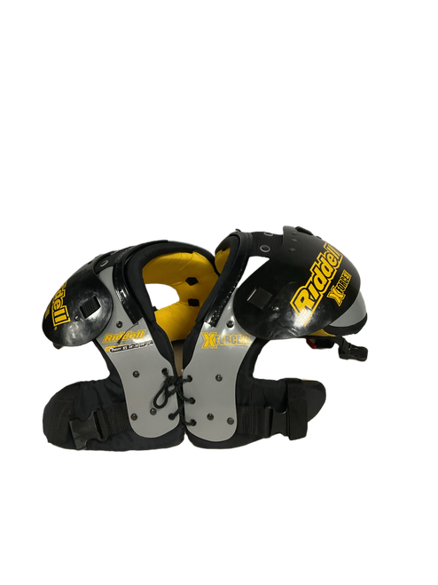 Vist Large View of Product Image Which is Used Riddell X FORCE II FB Shoulder Pads Grey XS