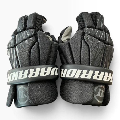 Vist Large View of Product Image Which is Used Warrior BURN NEXT Lacrosse Gloves Junior Black SM