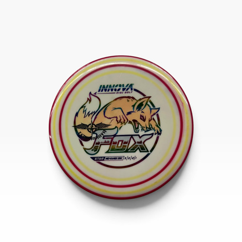 Vist Large View of Product Image Which is Used Innova STAR FOX Disc Golf Mid Range White
