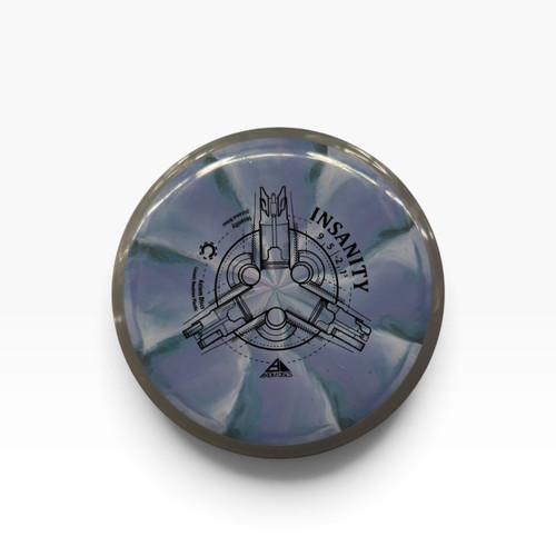 Vist Large View of Product Image Which is Used Axiom INSANITY Disc Golf Driver Royal Blue