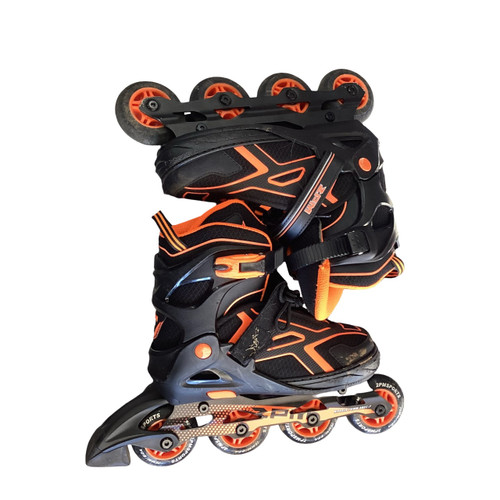 Vist Large View of Product Image Which is Used ZPM ADJUSTABLE SKATES 4Y-7Y Junior Rec Fitness Skates Black Adjustable