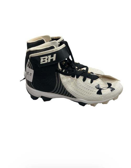 Vist Large View of Product Image Which is Used Under Armour BRYCE HARPER BB/SB Cleats Black Senior 5.5