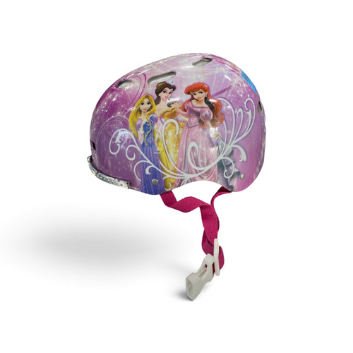 Vist Large View of Product Image Which is Used Disney Princess Kids Bike Helmet Pink SM, side view