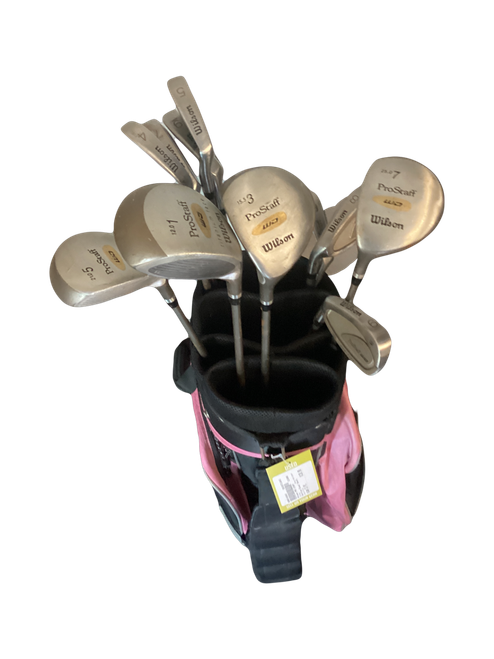 Vist Large View of Product Image Which is Used Wilson PRO STAFF Womens Package Set LH Pink 11 Piece