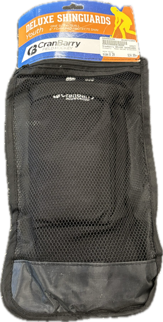 Vist Large View of Product Image Which is Used Cranbarry DELUXE SHINGUARDS FH Shin Guards Black 8"