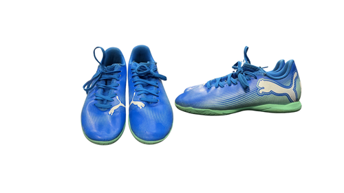 Vist Large View of Product Image Which is Used Puma FTR Soccer Indoor Shoes Royal Blue Junior 02