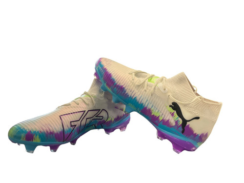 Vist Large View of Product Image Which is Used Puma FUTURE 8 Soccer Cleats White Senior 8.5