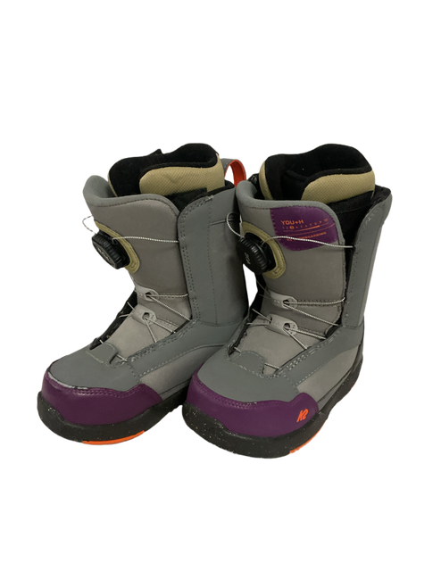 Vist Large View of Product Image Which is Used K2 YOU+H BOA Boys Snowboard Boots Grey Junior 03