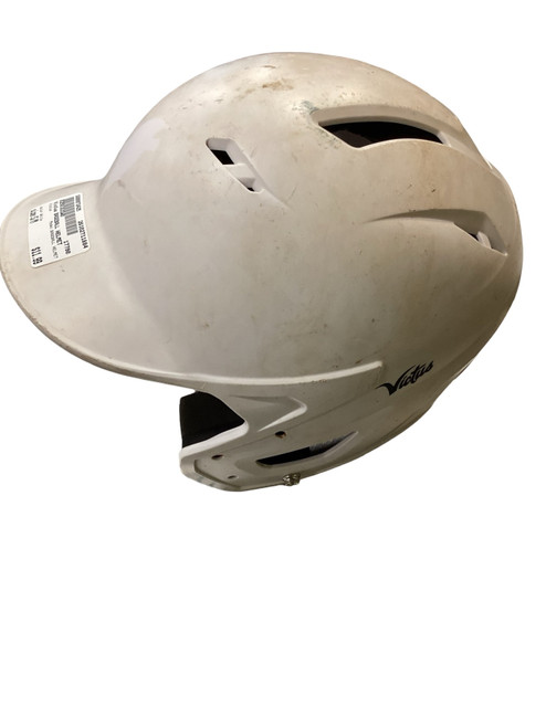 Vist Large View of Product Image Which is Used Victus BASEBALL HELMET Batting Helmet No Mask White S/M